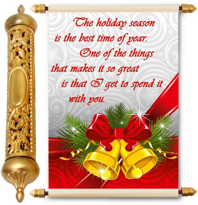 

Lolprint Christmas Season Gold Scroll Greeting Card(Multicolor, Pack of 1)