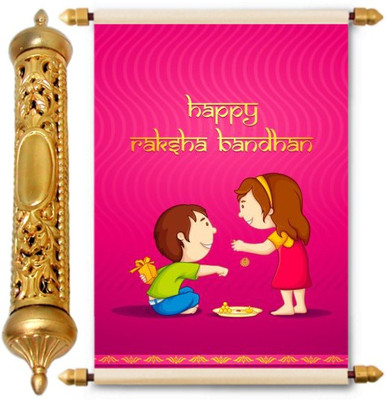 

Lolprint Gold Rakhi Gift Scroll Greeting Card(Multicolor, Pack of 1)