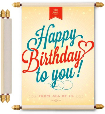 

Lolprint Birthday Scroll Greeting Card(Multicolor, Pack of 1)