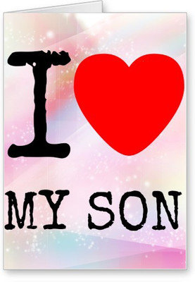 

Lolprint I Love my Son Greeting Card(Multicolor, Pack of 1)