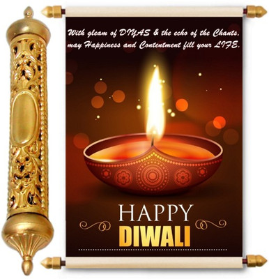 

Lolprint Diwali Gifts Gold Scroll Greeting Card(Multicolor, Pack of 1)