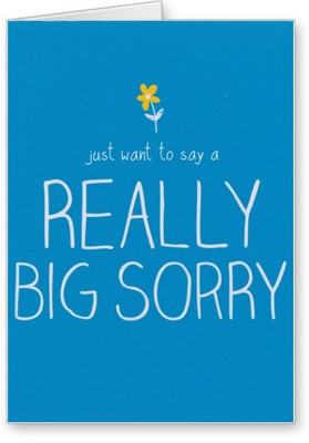 

Lolprint Big Sorry Greeting Card(Multicolor, Pack of 1)