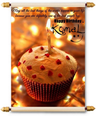 

Lolprint Happy Birthday Komal Scroll Greeting Card(Multicolor, Pack of 1)