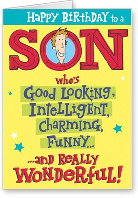 

Lolprint Happy Birthday To A Son Greeting Card(Multicolor, Pack of 1)