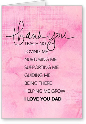 

Lolprint Thank You Dad Fathers Day Greeting Card(Multicolor, Pack of 1)