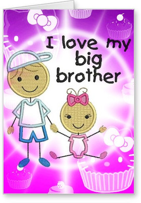 

Lolprint I LOVE my Big Brother Rakhi Greeting Card(Multicolor, Pack of 1)