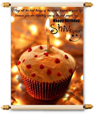 

Lolprint Happy Birthday Shiv kumar Scroll Greeting Card(Multicolor, Pack of 1)