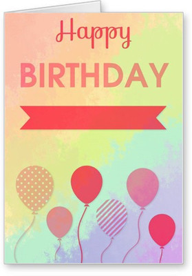 

Lolprint Happy Birthday Greeting Card(Multicolor, Pack of 1)