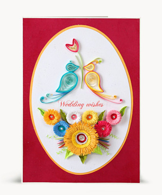 

Handcrafted Emotions Wedding Wishes Greeting Card(Multicolor, Pack of 1)