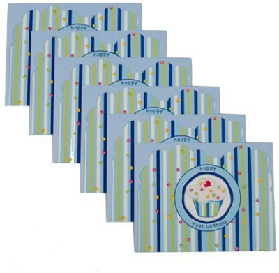 

Funcart Sweet Treat Cupcake Invitation Card(Blue, Pack of 6)
