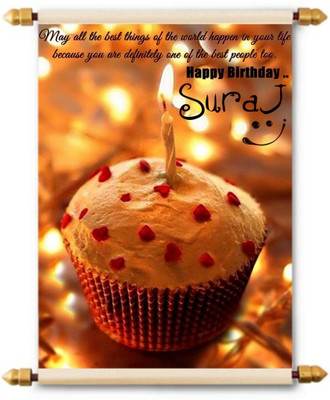 

Lolprint Happy Birthday Suraj Scroll Greeting Card(Multicolor, Pack of 1)