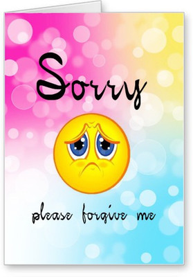 

Lolprint Sorry Greeting Card(Multicolor, Pack of 1)