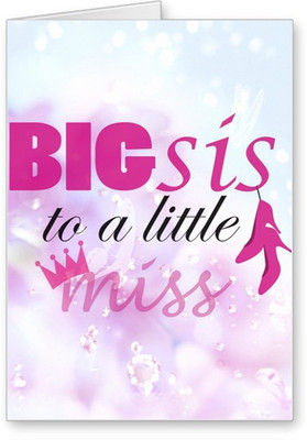 

Lolprint Big Sis to a Little Miss Rakhi Greeting Card(Multicolor, Pack of 1)