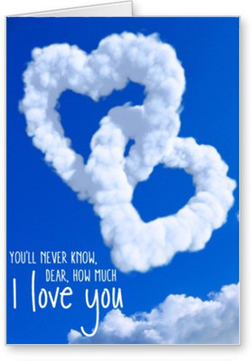 

Lolprint Heart Clouds Love Greeting Card(Multicolor, Pack of 1)