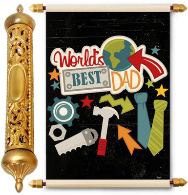 

Lolprint Gold Fathers Day Gift Scroll Greeting Card(Multicolor, Pack of 1)