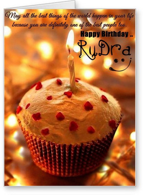 

Lolprint Happy Birthday Rudra Greeting Card(Multicolor, Pack of 1)