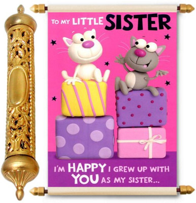 

Lolprint Gold Birthday Gift Scroll Greeting Card(Multicolor, Pack of 1)