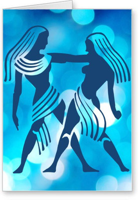 

Lolprint Gemini Zodiac Sign Greeting Card(Multicolor, Pack of 1)