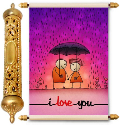

Lolprint Gold Love Scroll Greeting Card(Multicolor, Pack of 1)