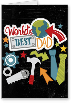 

Lolprint World'S Best Dad Fathers Day Greeting Card(Multicolor, Pack of 1)