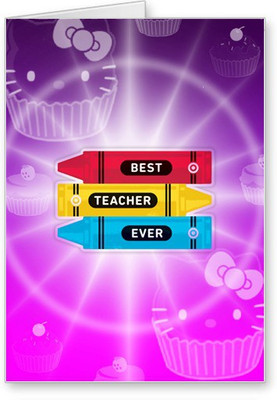 

Lolprint Best Teacher Ever Greeting Card(Multicolor, Pack of 1)