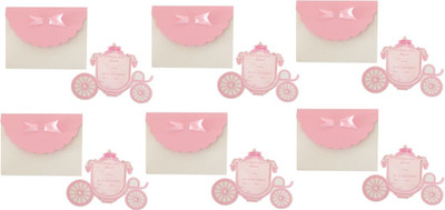 

Crack of Dawn Crafts Invitation Card(Pink, Pack of 6)