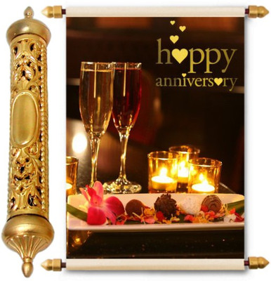 

Lolprint Gold Anniversary Gift Scroll Greeting Card(Multicolor, Pack of 1)