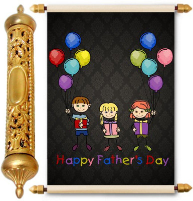 

Lolprint Gold Fathers Day Gift Scroll Greeting Card(Multicolor, Pack of 1)
