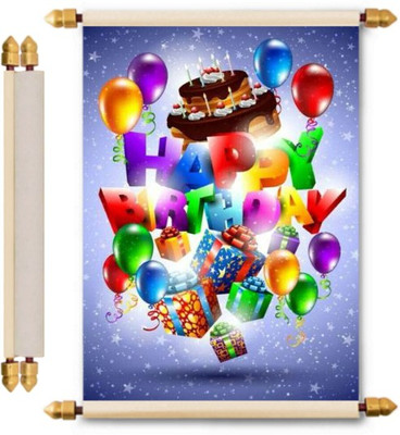 

Lolprint Birthday Scroll Greeting Card(Multicolor, Pack of 1)