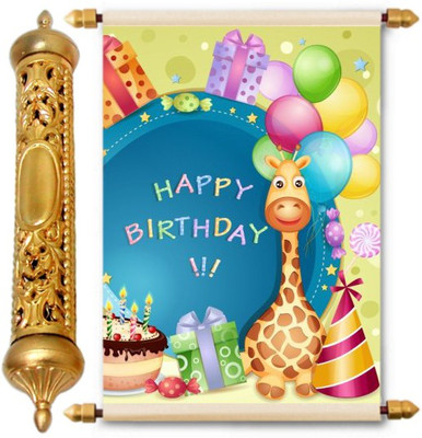 

Lolprint Gold Birthday Gift Scroll Greeting Card(Multicolor, Pack of 1)