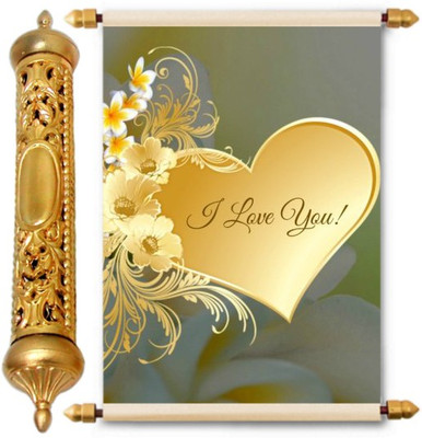 

Lolprint Gold Love Scroll Greeting Card(Multicolor, Pack of 1)