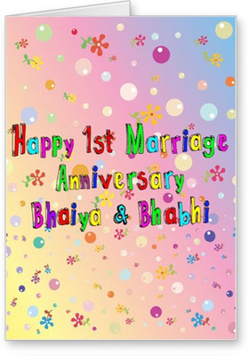 Lolprint Happy Anniversary Greeting Card Multicolor Pack Of 1