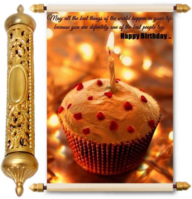 

Lolprint Gold Birthday Gift Scroll Greeting Card(Multicolor, Pack of 1)