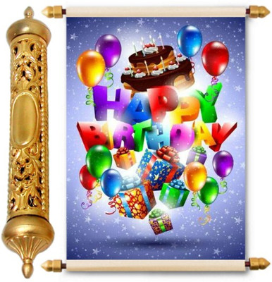 

Lolprint Gold Birthday Gift Scroll Greeting Card(Multicolor, Pack of 1)