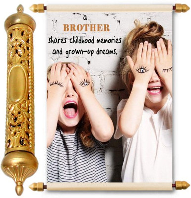 

Lolprint Gold Rakhi Gift Scroll Greeting Card(Multicolor, Pack of 1)