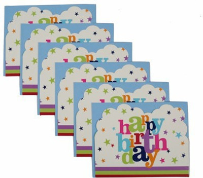 

Funcart Star Birthday Invitation Card(Multicolor, Pack of 6)