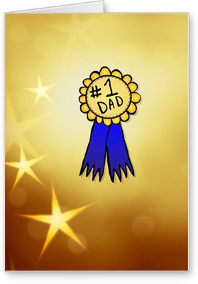 

Lolprint No. 1 DAD Medal Fathers Day Greeting Card(Multicolor, Pack of 1)