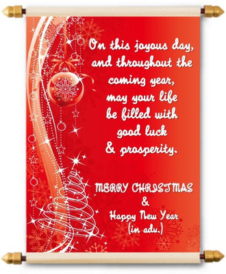 

Lolprint Christmas and New Year Scroll Greeting Card(Multicolor, Pack of 1)