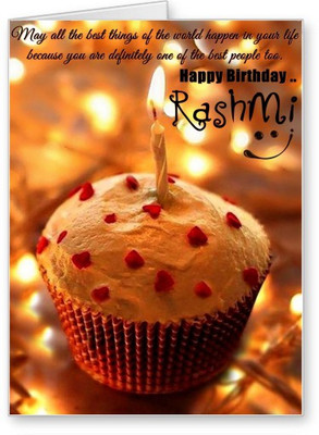 

Lolprint Happy Birthday Rashmi Greeting Card(Multicolor, Pack of 1)
