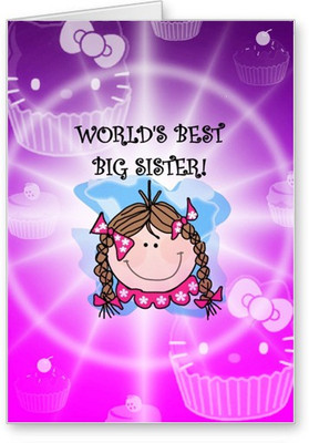 

Lolprint Worlds Best Big Sister Rakhi Greeting Card(Multicolor, Pack of 1)