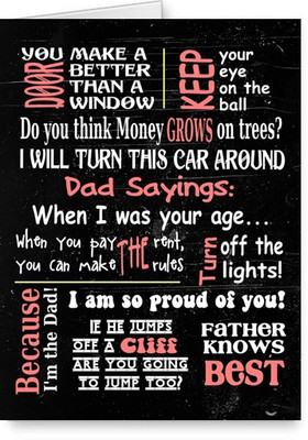 

Lolprint DAD Sayings Fathers Day Greeting Card(Multicolor, Pack of 1)