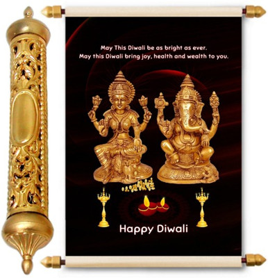 

Lolprint Diwali Gifts Gold Scroll Greeting Card(Multicolor, Pack of 1)