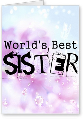 

Lolprint World's Best Sister Rakhi Greeting Card(Multicolor, Pack of 1)