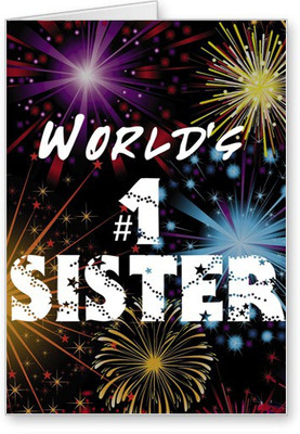 

Lolprint Worl's no. 1 Sister Rakhi Greeting Card(Multicolor, Pack of 1)