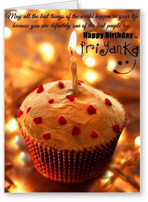

Lolprint Happy Birthday Priyanka Greeting Card(Multicolor, Pack of 1)