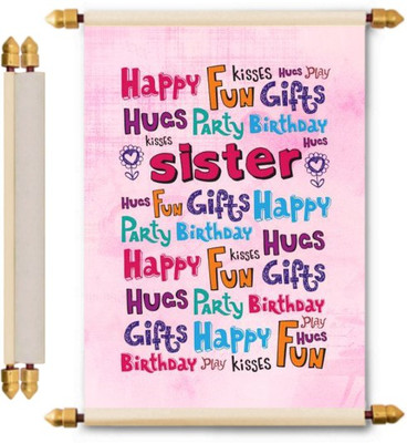 

Lolprint Birthday Scroll Greeting Card(Multicolor, Pack of 1)
