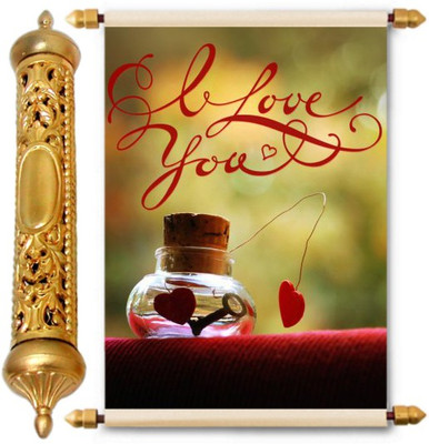 

Lolprint Gold Love Scroll Greeting Card(Multicolor, Pack of 1)
