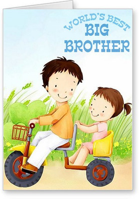 

Lolprint World's Best Big Brother Rakhi Greeting Card(Multicolor, Pack of 1)