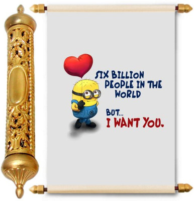 

Lolprint Gold Love Scroll Greeting Card(Multicolor, Pack of 1)