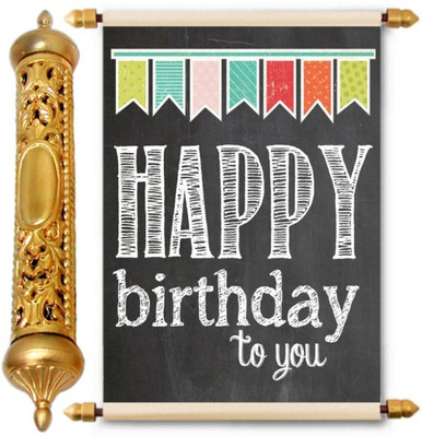 

Lolprint Gold Birthday Gift Scroll Greeting Card(Multicolor, Pack of 1)